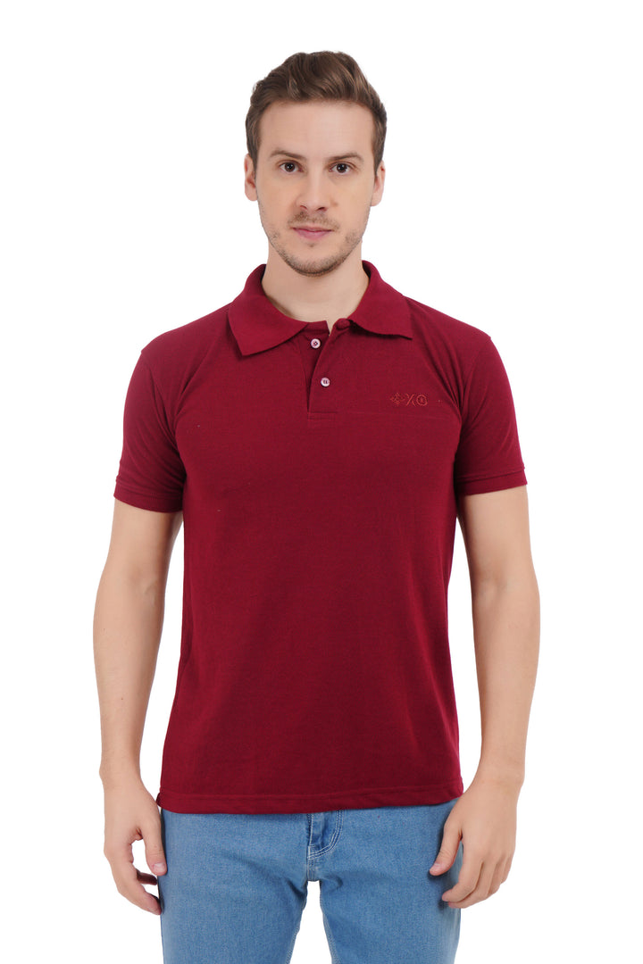 XO Celebrating Love Mens Fashion Polo Neck T-Shirt