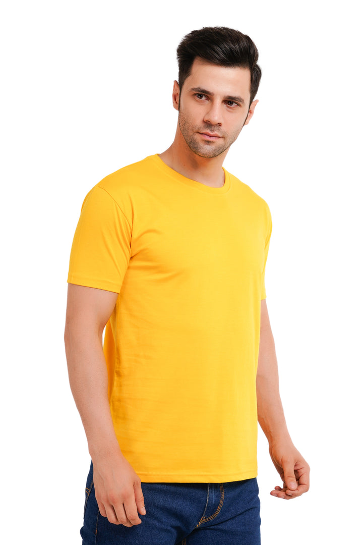 Round Neck regualr fit 180 gsm Yellow T shirt