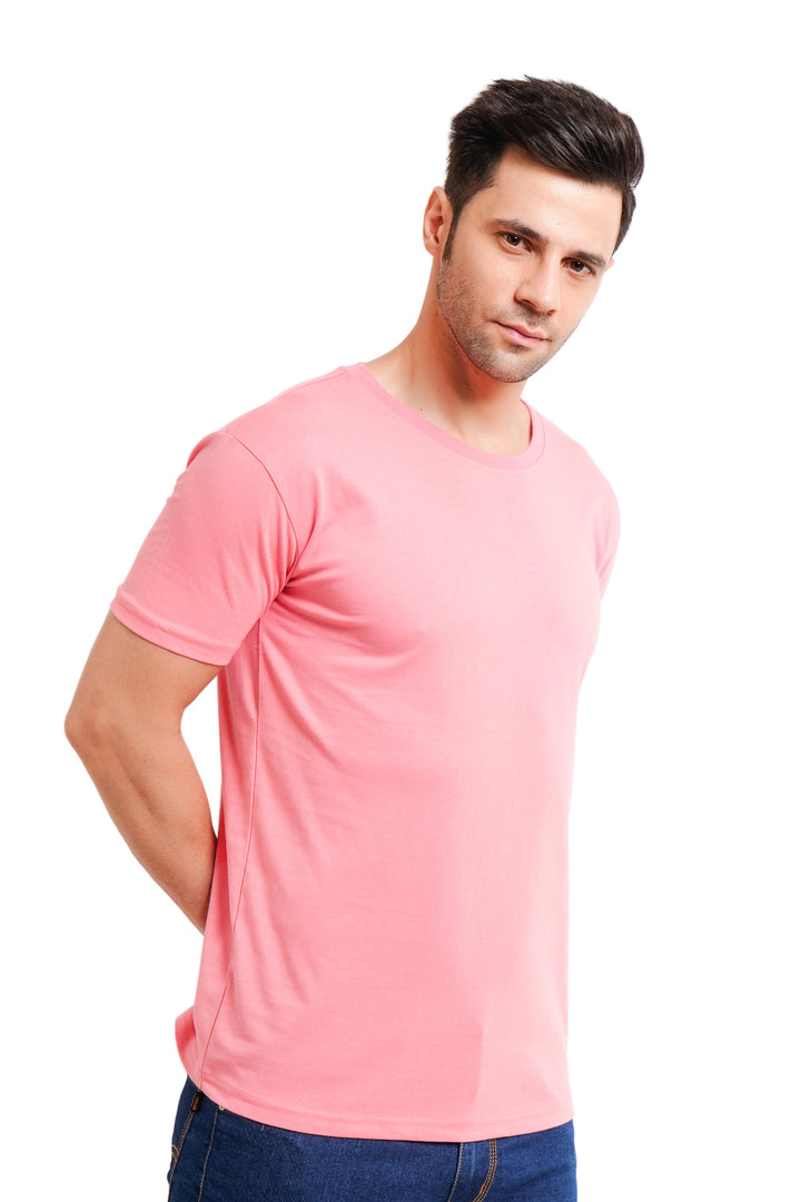 Round Neck regualr fit 180 gsm Pink T shirt