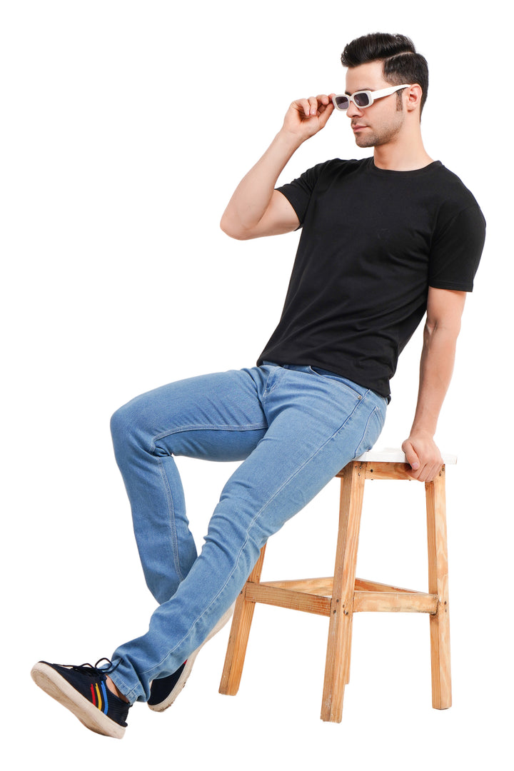 Round Neck regualr fit 180 gsm Black T shirt
