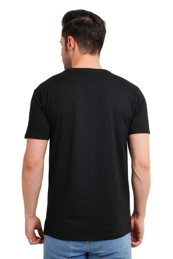 Round Neck regualr fit 180 gsm Black T shirt