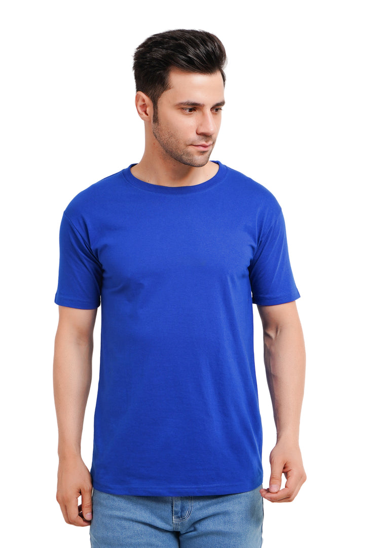 Round Neck regualr fit 180 gsm Blue T shirt
