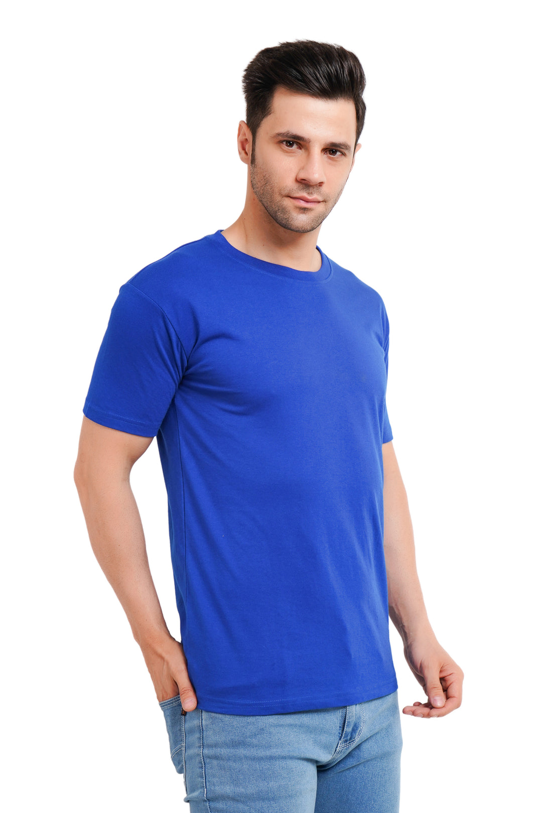Round Neck regualr fit 180 gsm Blue T shirt