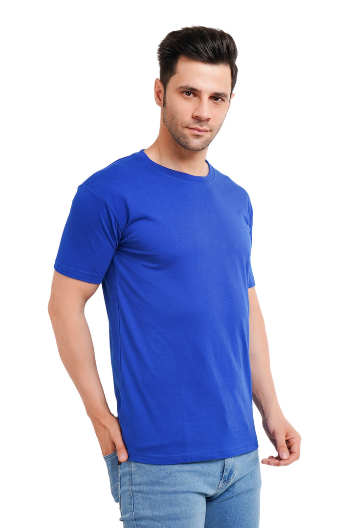 Round Neck regualr fit 180 gsm Blue T shirt
