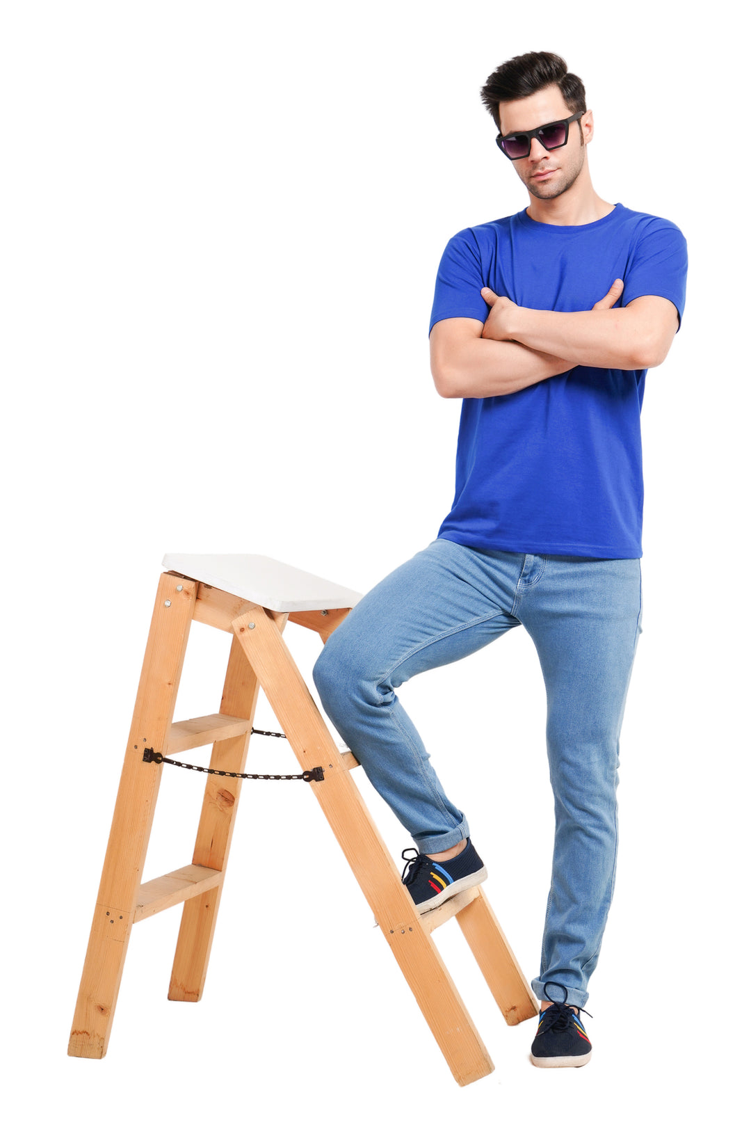 Round Neck regualr fit 180 gsm Blue T shirt