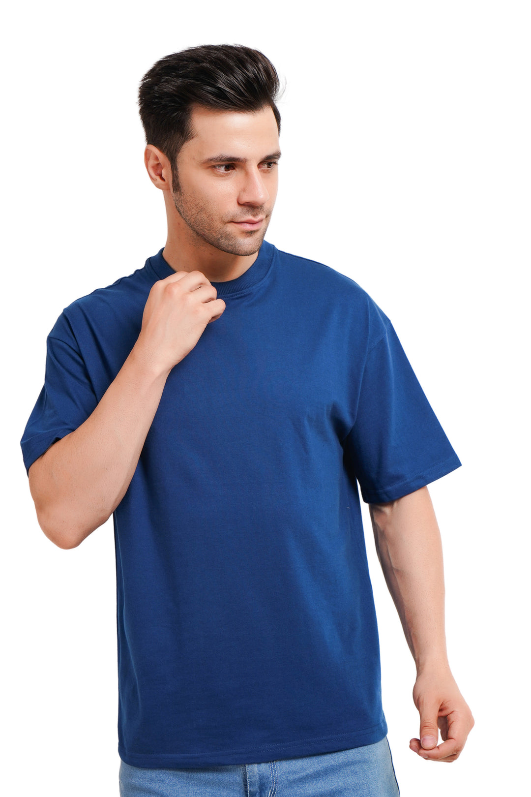 Over Sized fit 220 gsm Blue T Shirt