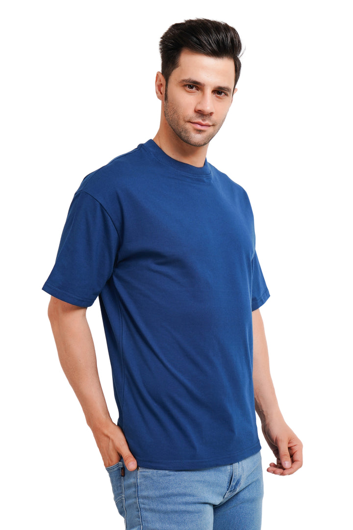 Over Sized fit 220 gsm Blue T Shirt