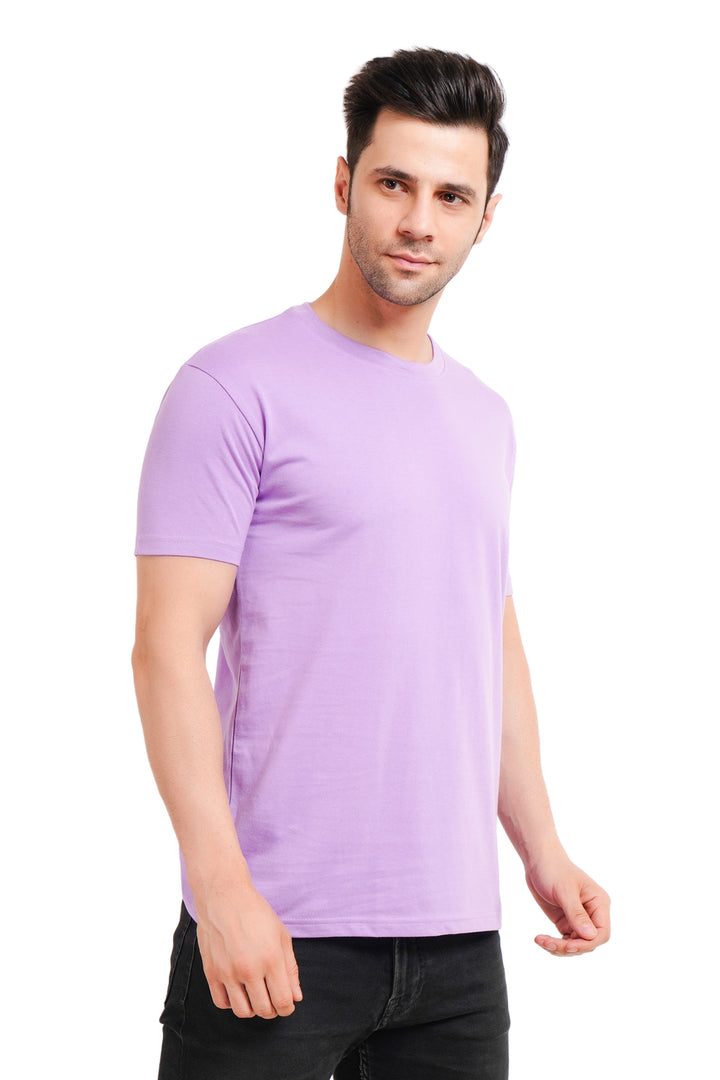 Round Neck regualr fit 180 gsm Purple T shirt