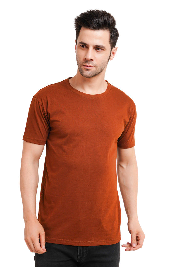 Round Neck regualr fit 180 gsm Light Brown T shirt