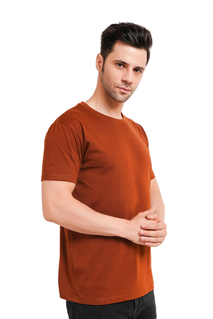 Round Neck regualr fit 180 gsm Light Brown T shirt